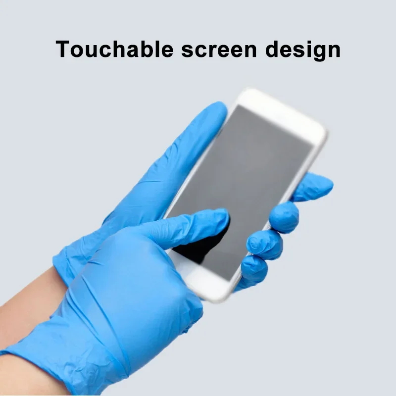 100PCS Blue Nitrile Disposable - огляд і ціна Medical Gloves