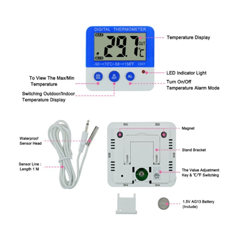 LCD Display Digital Fridge The - огляд і ціна Thermometer Digital