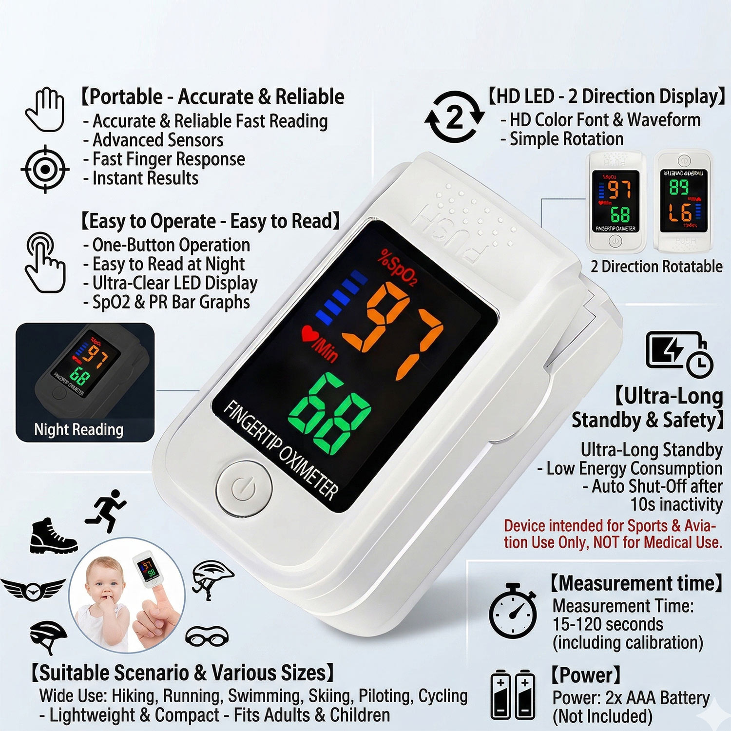 2-in-1 Household Infrared Fore - огляд і ціна Pulse Oximeter